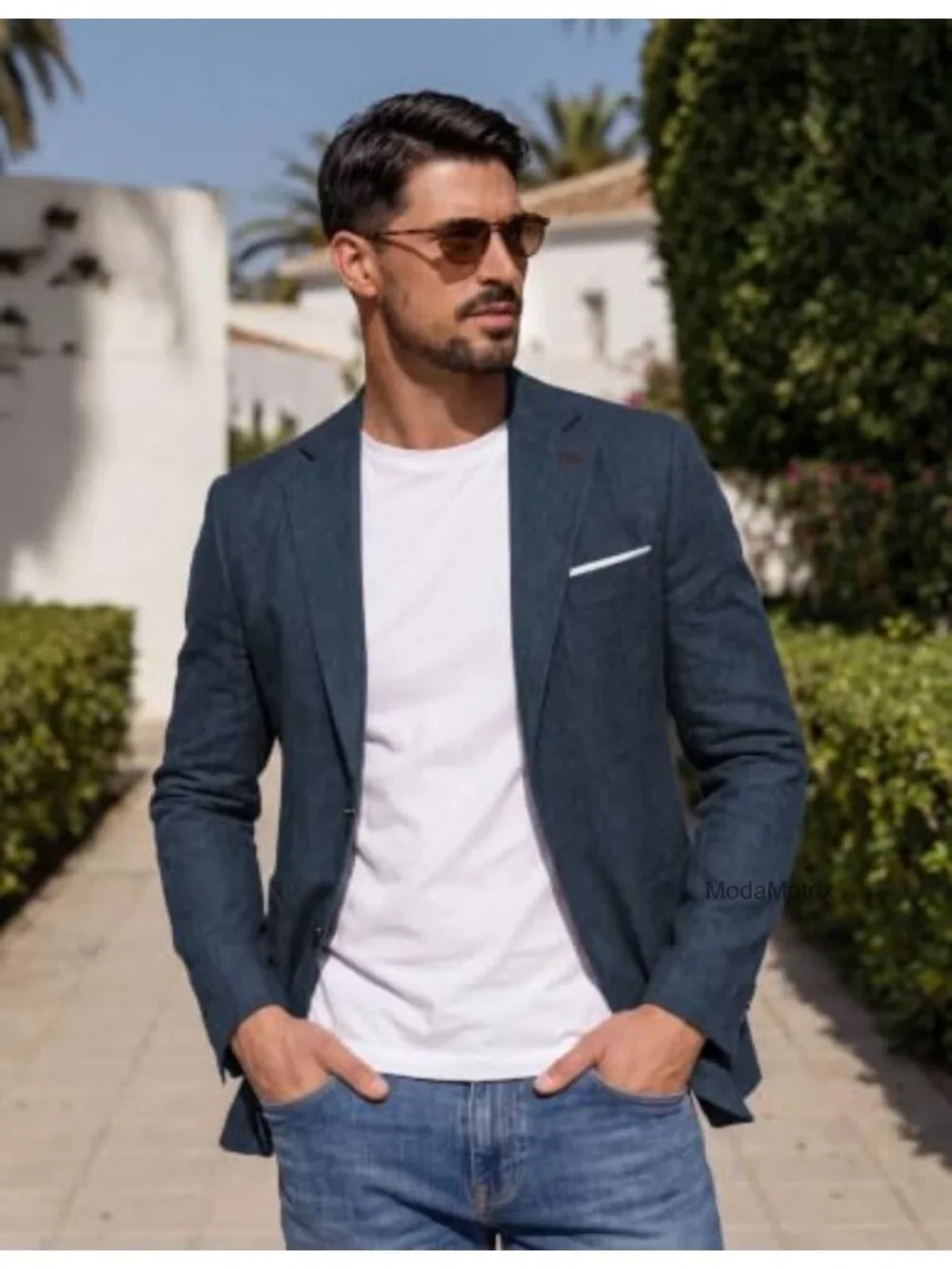 Mens Lightweight Casual Blazer Sport Coat Two Button Notch Lapel